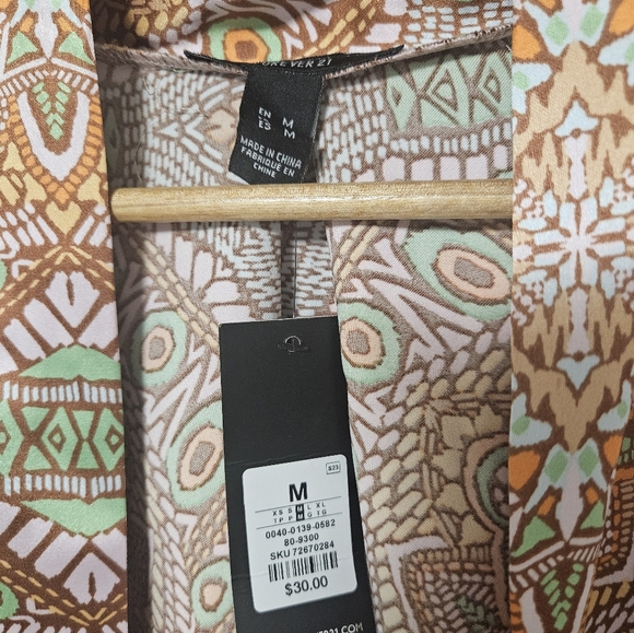 Brand New Boho Style Kimono Blazer Sz M - Picture 2 of 5